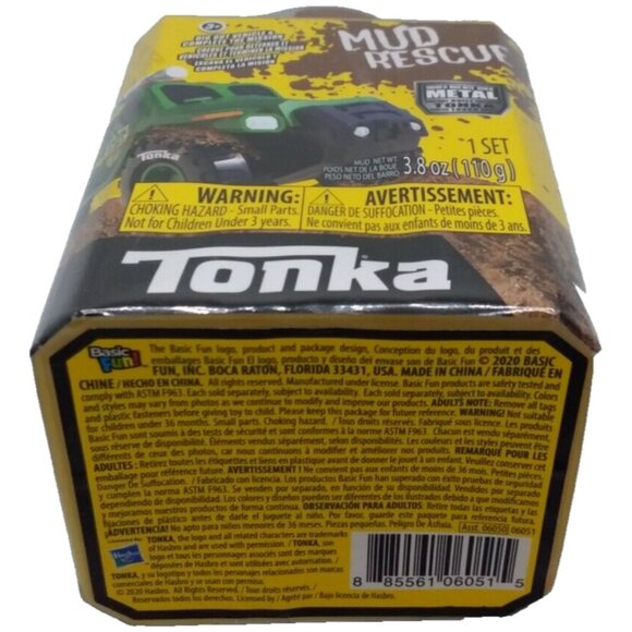 Tonka Green Metal Movers Mud Rescue Play Set Vehicle Hasbro Toy - Picture 6 of 8